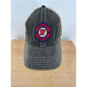 Legacy Ole Miss Rebels Trucker Hat Mens Brown Tan Distressed Snapback Cap NCAA